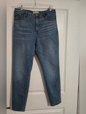 Everlane Women’s The Curvy High Rise Skinny Jeans Blue Denim - Size 32 Regular